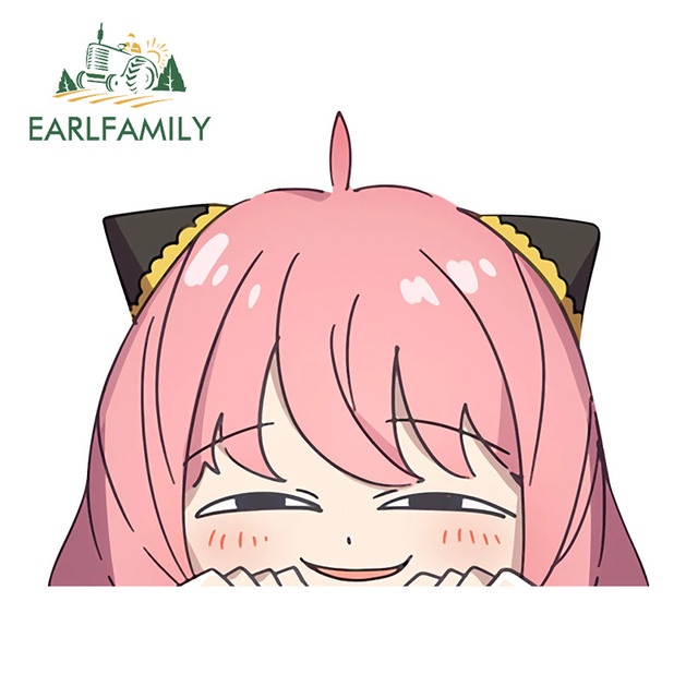 Earlfamily 13cm Dành Cho Gián Điệp x Gia Đình Anya Peeker Xe Dán Anime Windows Xe Máy Decal Chống Thấm Nước RV JDM Phụ Kiện Xe Hơi