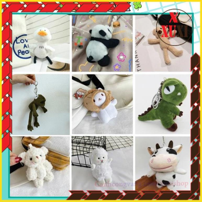 Móc Khóa Thú Nhồi Bông XUXI Móc Chìa Khoá Keychain Khủng Long Gấu Bông Treo Cặp Túi Xách Ba Lô XUH128