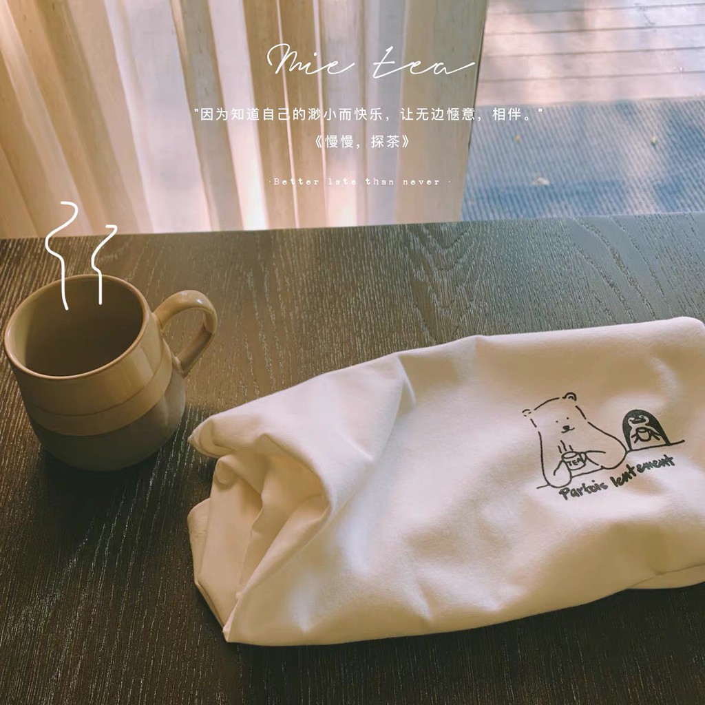 𝗺𝗶𝗲 𝘀𝘁𝘂𝗱𝗶𝗼 - SẴN Áo phông in chim gấu couple