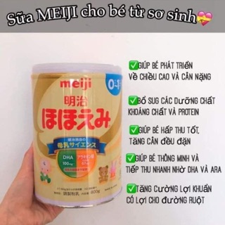 Sữa meiji 0-1 hàng xách tay nguyên seal, bill