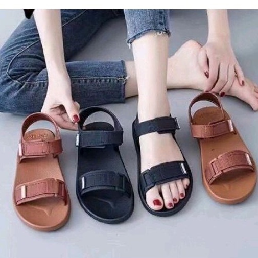 Dép sandal, dép quai hậu nữ đế cao su mềm, đi êm chân