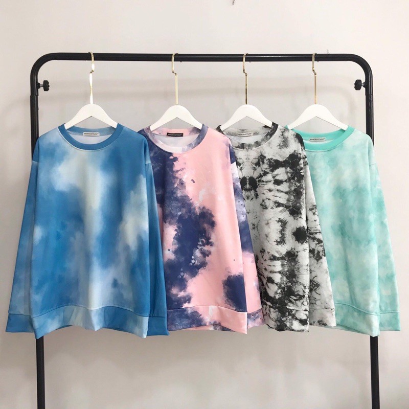 (ẢNH THẬT 100%) Áo Sweater TieDye 3D Basic