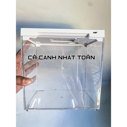 BỂ CÁ ĐỂ BÀN MECA SIÊU TRONG SOBO M B02 CÓ ĐÈN LED CẢM ỨNG ĐỔI MÀU