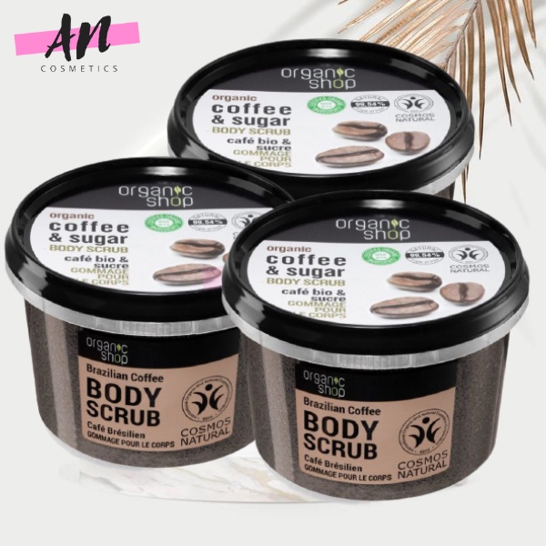 Tẩy tế bào chết toàn thân Organic Shop Organic Coffee &amp; Sugar Body Scrub 250ml tẩy da chết cafe hữu cơ