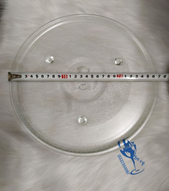 Đĩa thủy tinh chịu nhiệt trong lò vi sóng có mấu đường kính 27cm
