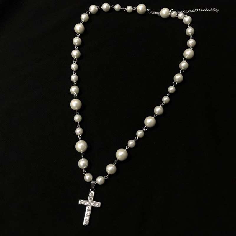 Dây Chuyền Đính Kim Cương Ngọc Trai Giả Phong Cách Cổ Điển Thời Trang 23172