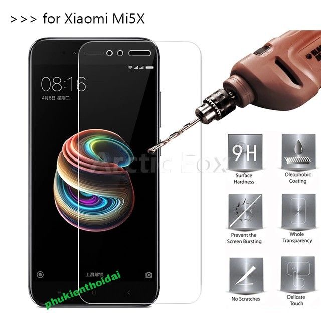 Xiaomi Mi5x Kính cường lực 2.5D loại tốt ( tặng keo chống hở mép và chổi )