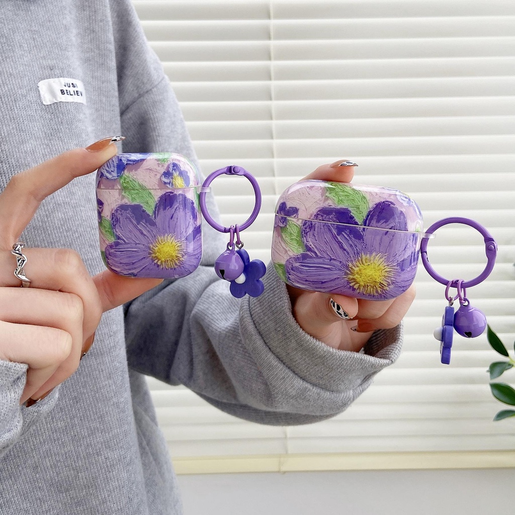 Vỏ Bảo Vệ Hộp Sạc Tai Nghe AirPods 1 2 pro 3 2021 gen3 Bluetooth Không Dây Chất Liệu Tpu IMD Mềm Họa Tiết Tranh Sơn Dầu