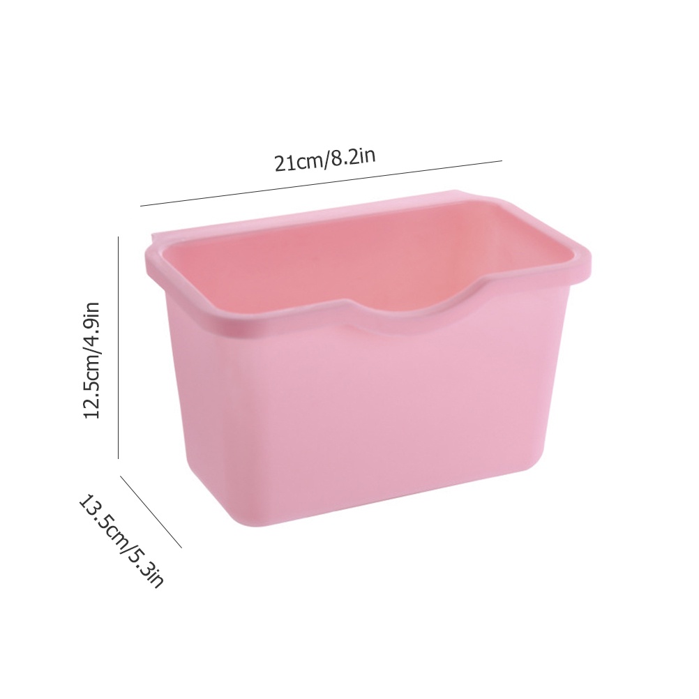 Kitchen Cabinet Door Plastic Basket Hanging Trash Can Waste Bin Garbage Bowl Box burang