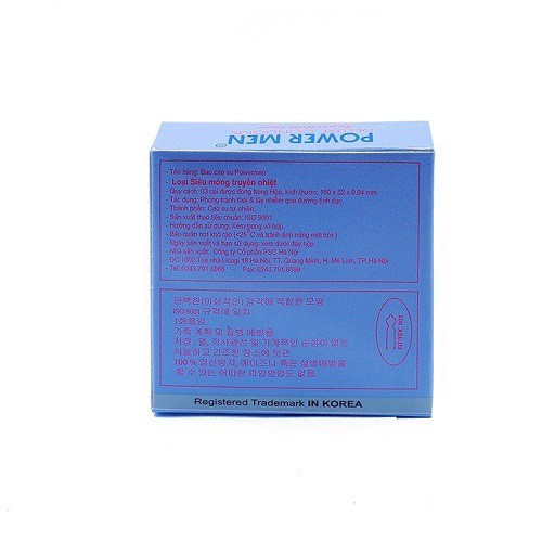 Bao Cao Su Power Men Siêu Mỏng - Hộp 3 Chiếc