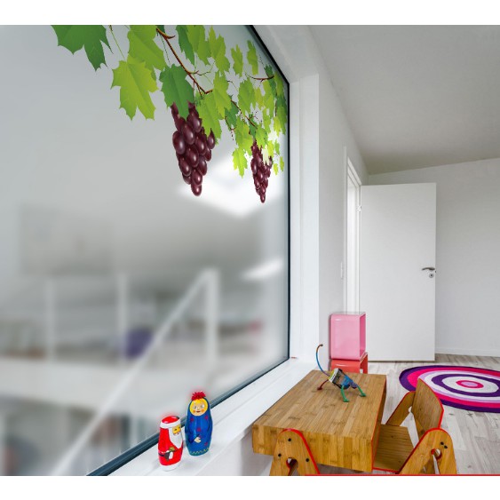 Decal trang trí kính cao cấp mẫu Cây Nho (60cm x 58cm)