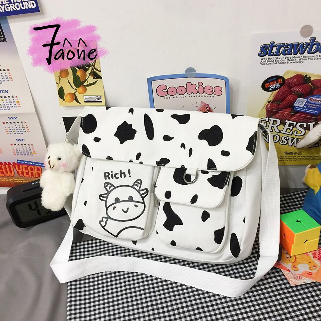 TÚI VẢI BÒ SỮA ĐEO CHÉO SIZE LỚN TOTE VẢI CANVAS ULZZANG ĐI HỌC ĐI CHƠI