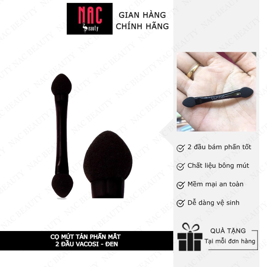 Cọ mút tán phấn mắt Vacosi #Đen