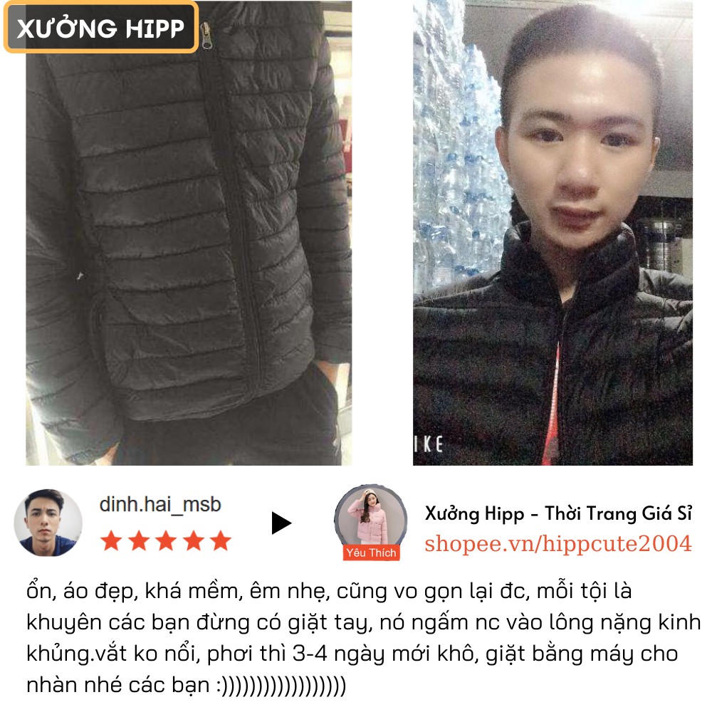 Áo khoác phao lông vũ nam siêu nhẹ Xưởng Hipp, siêu ấm form ôm tôn dáng full size, KP01 | BigBuy360 - bigbuy360.vn
