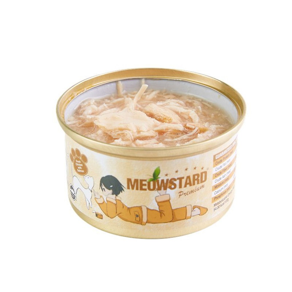 Pate Meowstard premium cao cấp cho mèo lon 80g