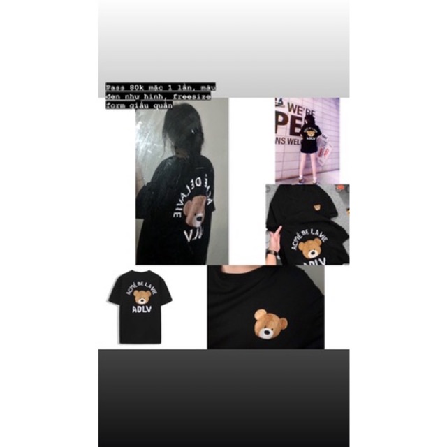 (ẢNH THẬT) Pass áo Adlv gấu