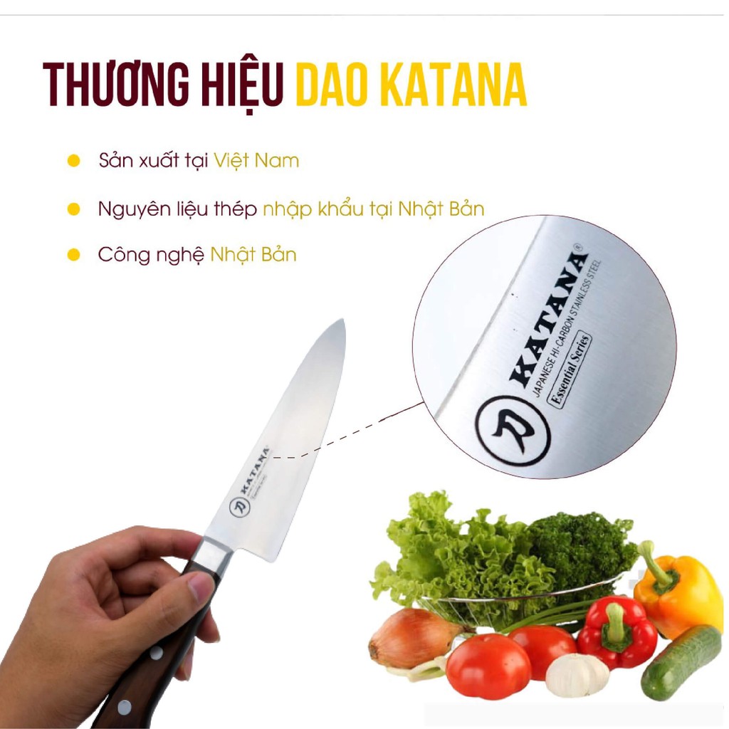 Dao bếp thái thịt cá KATANA Essential Chef KATA202 210mm