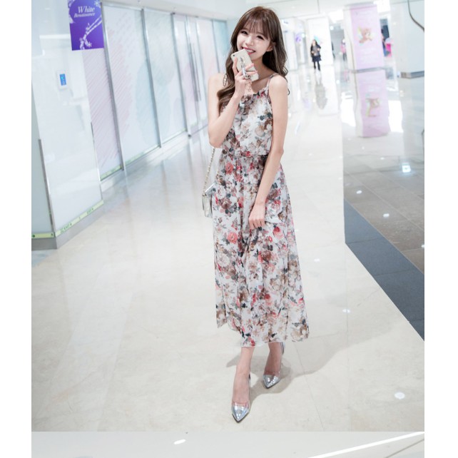 [CÓ CLIP VÀ HÌNH ẢNH CHỤP ZOOM CHẤT LIỆU ]ĐẦM MAXI- VÁY MAXI HOA HAI 2 DÂY ĐI BIỂN HÀNG LOẠI 1 | BigBuy360 - bigbuy360.vn