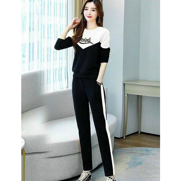 Bộ dài tay nữ cotton mặc nhà, bộ quần dài cotton