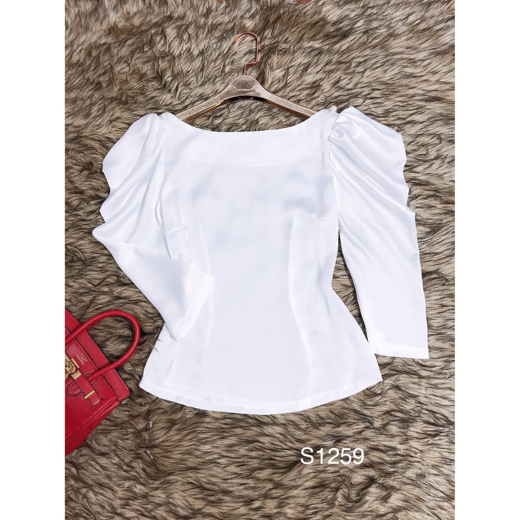 Set áo trắng cổ oval kèm chân váy midi S1259 - Đẹp Shop DVC (Kèm ảnh thật trải sàn do shop tự chụp) | BigBuy360 - bigbuy360.vn