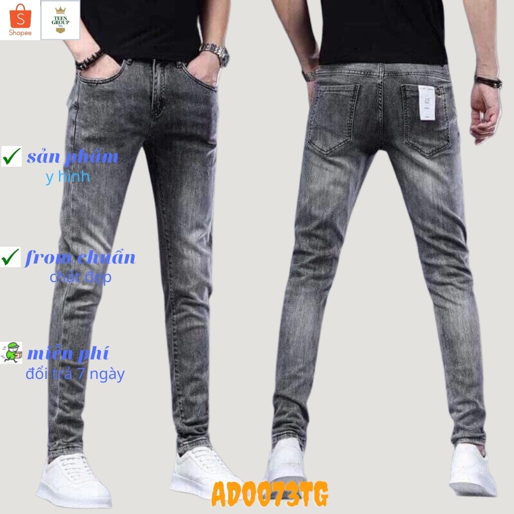 Quần Jean Nam TENJI AD0301TG Jean Nam Xanh Trẻ Trung Cá Tính Thời Trang Mẫu Mới Trẻ Trung Cá Tính TENJI STORE(44 - 70KG)