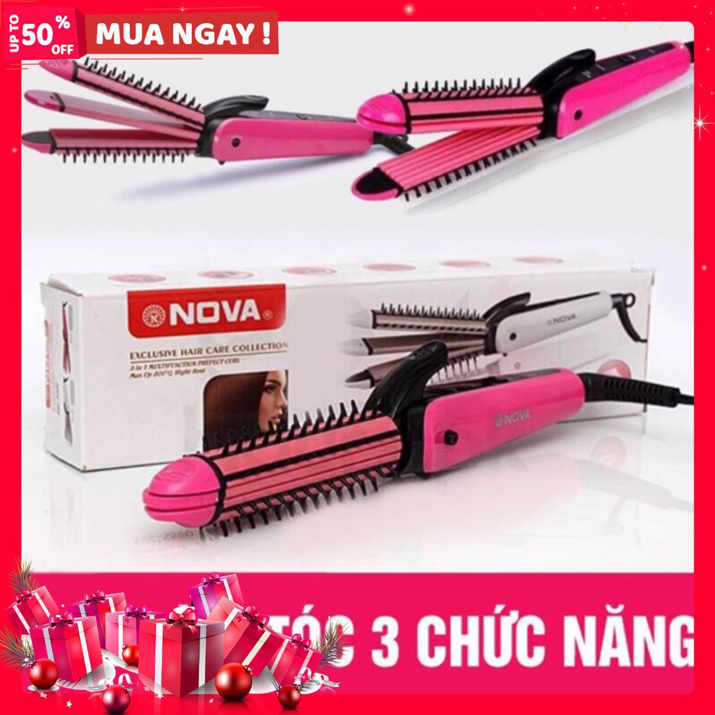 lược điện nova 3 trong 1(là,uốn,dập xù)