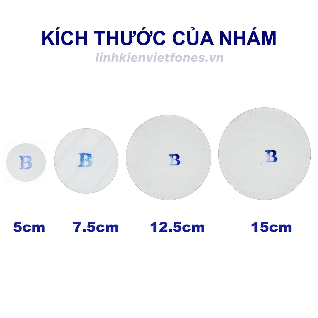Nhám tròn đánh bóng, xóa trầy - 2/ 3/ 5/ 6 (inch)
