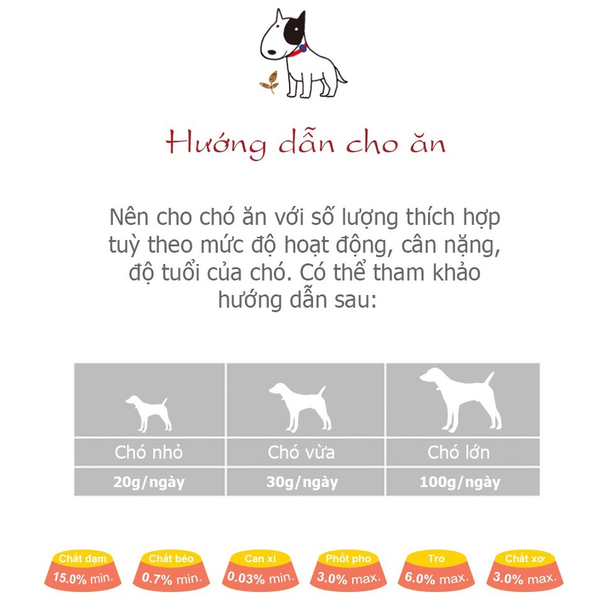 [DINH DƯỠNG CAO CHO CHÓ] Phô mai thịt cừu cho chó BOWWOW 100g - Ăn vặt cho chó - Snack cho chó