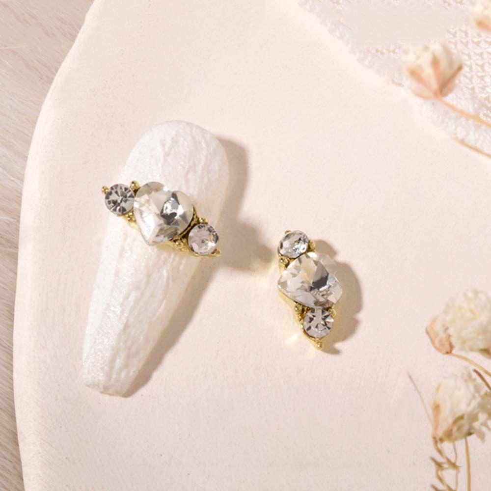 Phụ Kiện Trang Trí Móng Tay Hình Trái Tim Xinh Xắn|Phụ Kiện Trang Trí Móng Tay 3D Lấp Lánh Sang Trọng