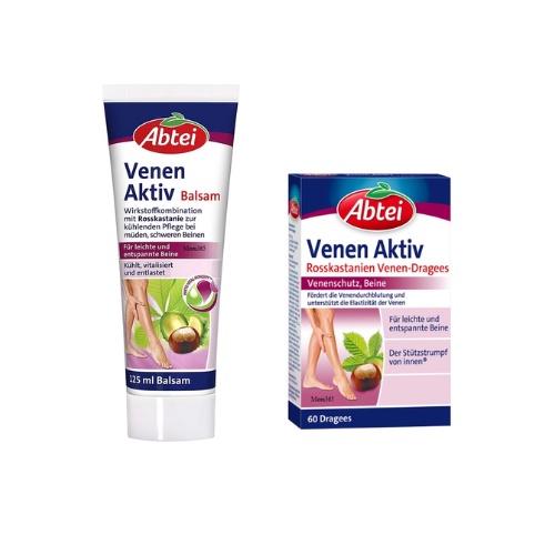 Viên uống, Kem bôi giãn tĩnh mạch Abtei Venen Aktiv 125ml [NỘI ĐỊA ĐỨC] - Shop Mecici