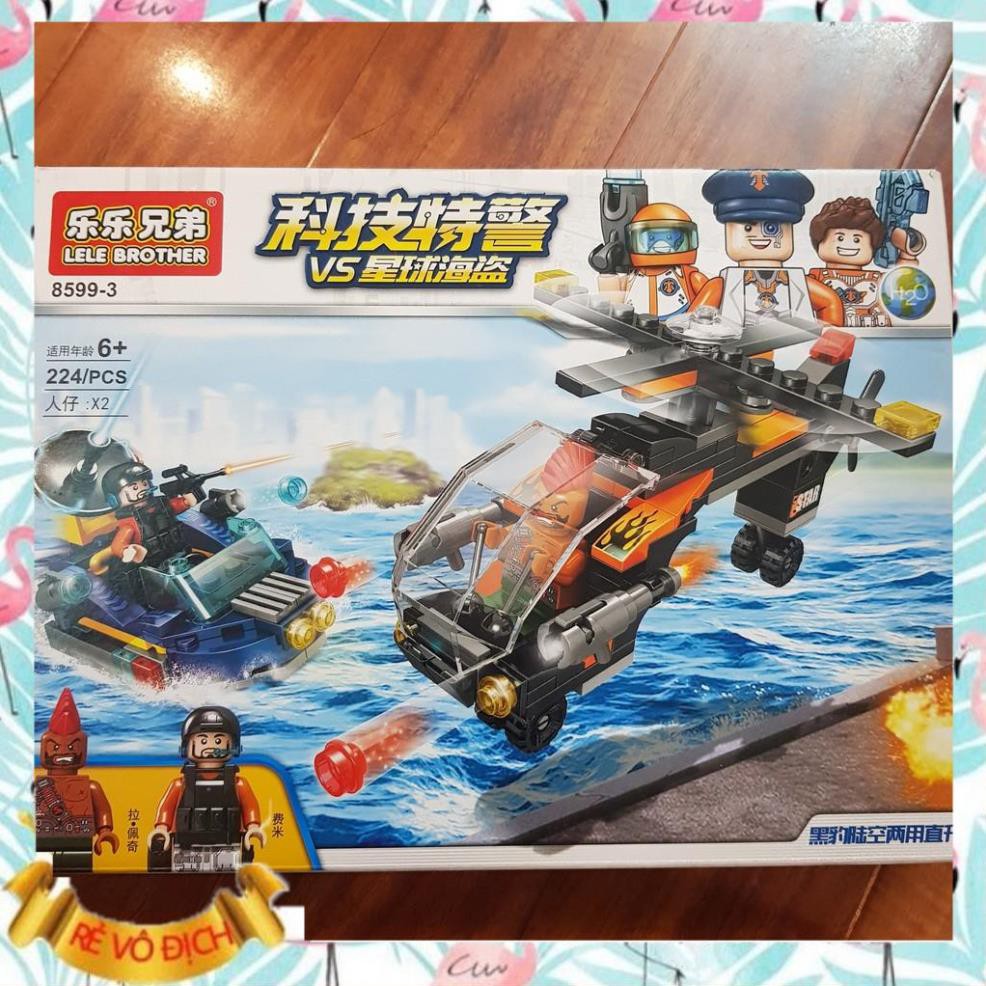 [XẢ KHO LEGO ] Xếp hình lego  khối đặc biệt cảnhh sát đặc nhiệm 4 trong 1 xe chiến đấu 8599 ⚡GIÁ RẺ GIẬT MÌNH ⚡