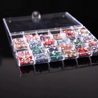 khay đựng phụ kiện nail 24ô mica