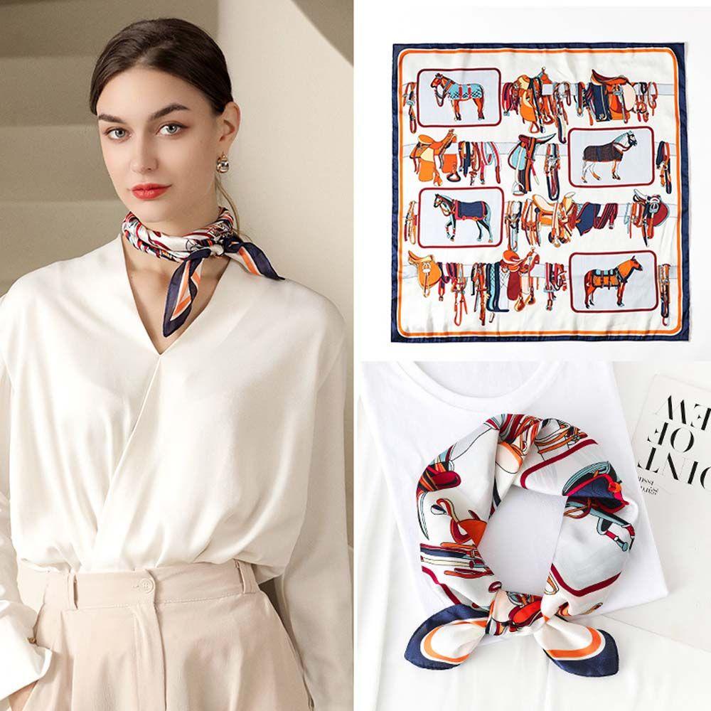 Khăn Quàng Cổ / Khăn Quàng Cổ / Băng Đô Vải Lụa Cỡ Nhỏ Thời Trang Cho Nữ