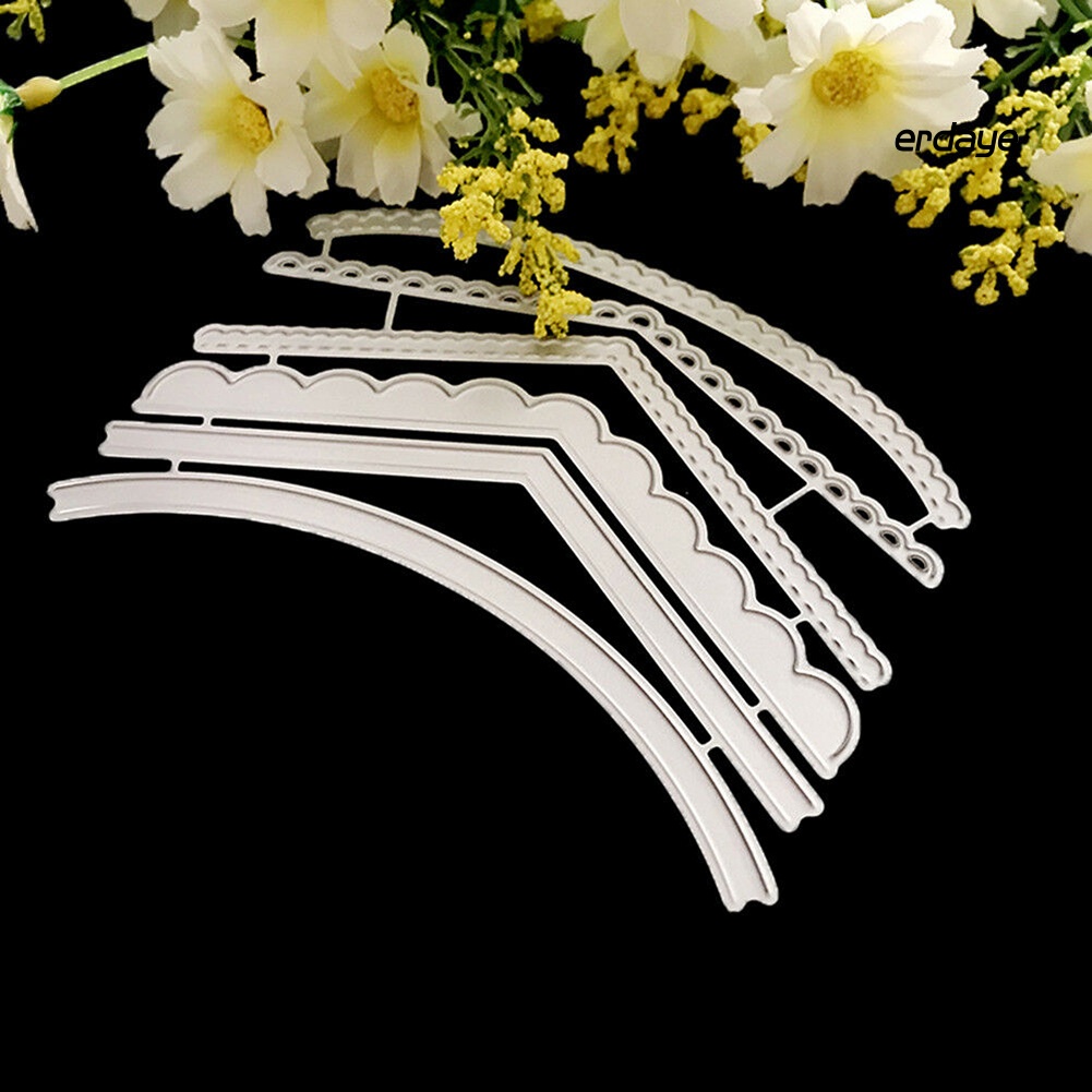 Khuôn cắt giấy bằng kim loại tạo khung viền ren dùng trang trí scrapbook