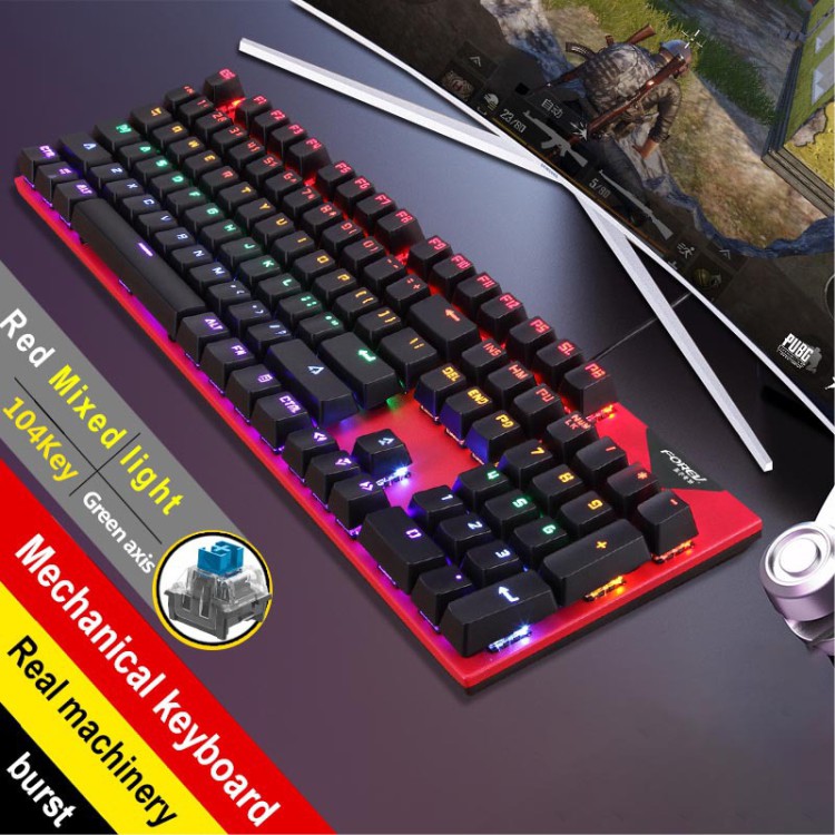 [Xả Hàng] ⛔️ Bàn phím cơ giá rẻ, phím cơ LED chơi game, RED switch Forev Q 302 18 chế độ LED, chơi game, văn phòng