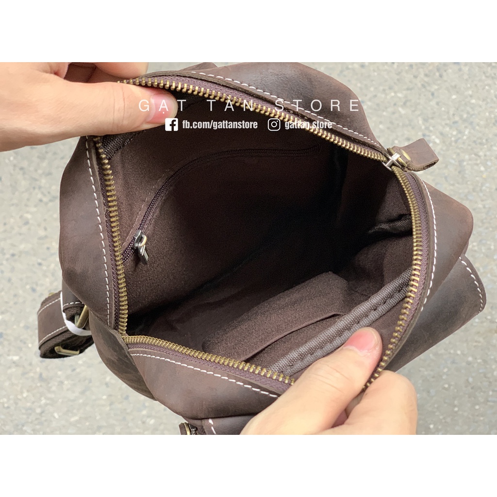 [BẢO HÀNH TRỌN ĐỜI] Túi đeo chéo mini / Hàng Đẹp Gạt Tàn Store / Cam Kết Da Bò Thật 100% - IPMN139