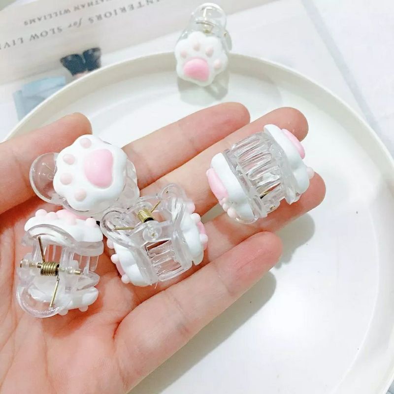 Kẹp càng cua nhí hình dấu chân mèo đáng yêu phong cách Hàn Quốc