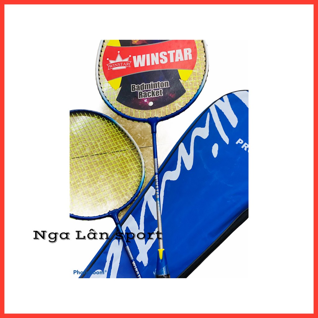 Cặp 2 vợt cầu lông Winstar CHÍNH HÃNG giá rẻ tặng 2 trái cầu Basao