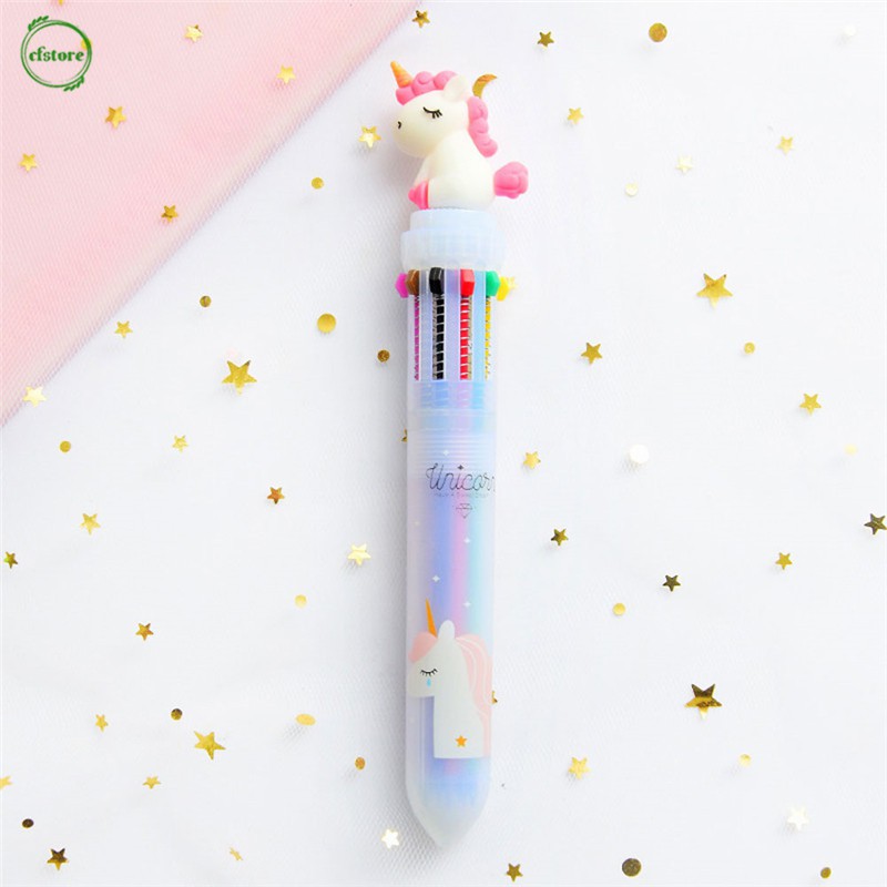 Bút bi 10 màu sắc trang trí kì lân đáng yêu