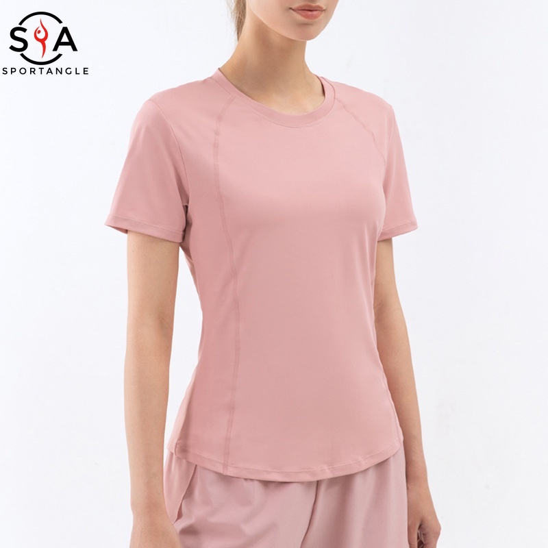 Áo thun thể thao phối lưới cho nữ