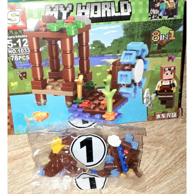 Lắp ráp 1 hộp LegoMinecraff My Word 1033 có nhiều chi tiết bằng nhựa ABS rất đẹp