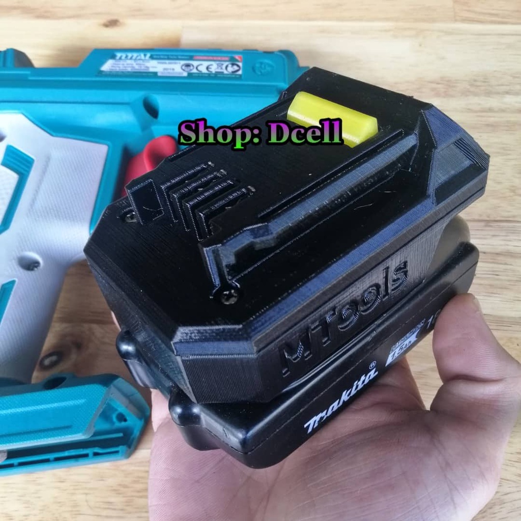 Đế Chuyển Pin Makita Dùng Cho Máy Ingco Total Có Than, Không Than 3D nhựa Chịu Lực Siêu Bền - Pin Makita sang máy Total