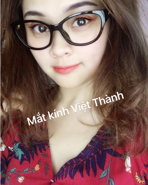 gọng kính cận mắt mèo bản to mắt kính thay cận theo yêu cầu