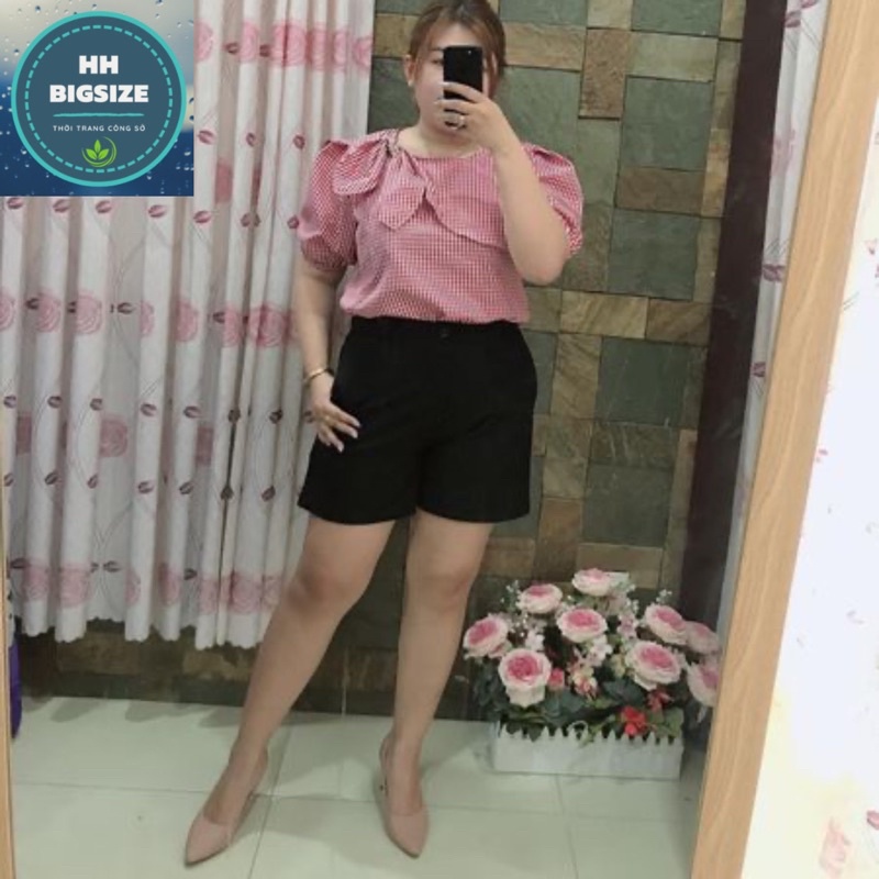 Áo Kiểu Nữ Caro Công Sở Đính Nơ