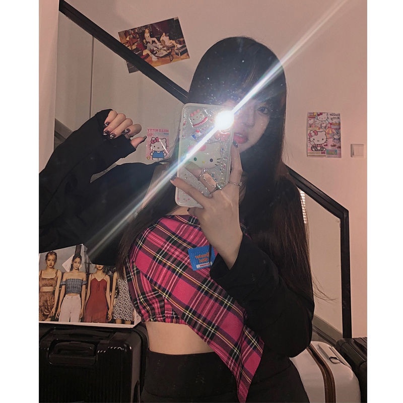 Bộ Áo Ống Kẻ Sọc + Áo Khoác Cardigan Tay Dài Thiết Kế Quyến Rũ Cho Nữ