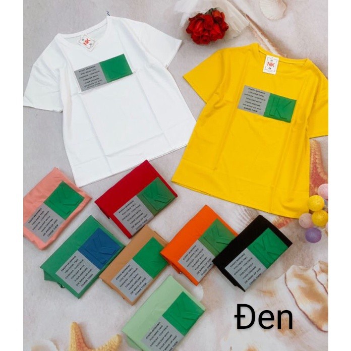 Áo thun nữ cổ tròn chất vải cotton 100% thoáng mát thoải mái (size 47-65kg)