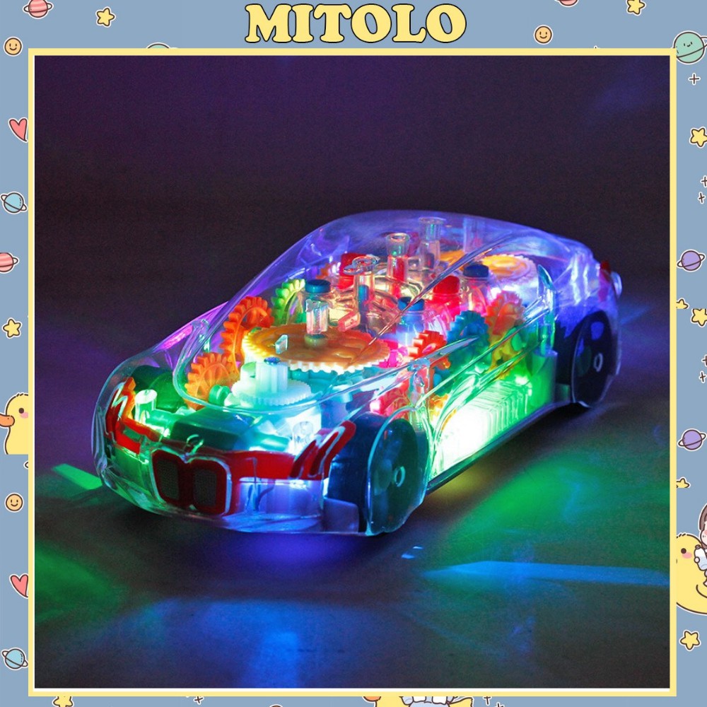 Mô hình đồ chơi ô tô thông minh Mitolo xe hơi quay 360 độ điện pin nhạc đèn cho trẻ YJ388-48