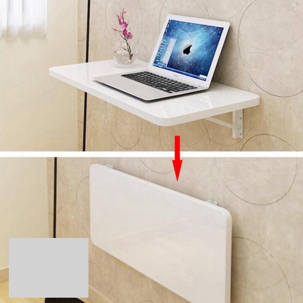 Bàn học, bàn làm việc gấp treo tường thông minh giúp không gian làm việc gọn gàng hơn (đã bao gồm đầy đủ phụ kiện)