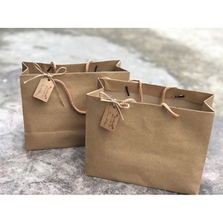 Set túi giấy kraft 239cm và tag giấy nhỏ