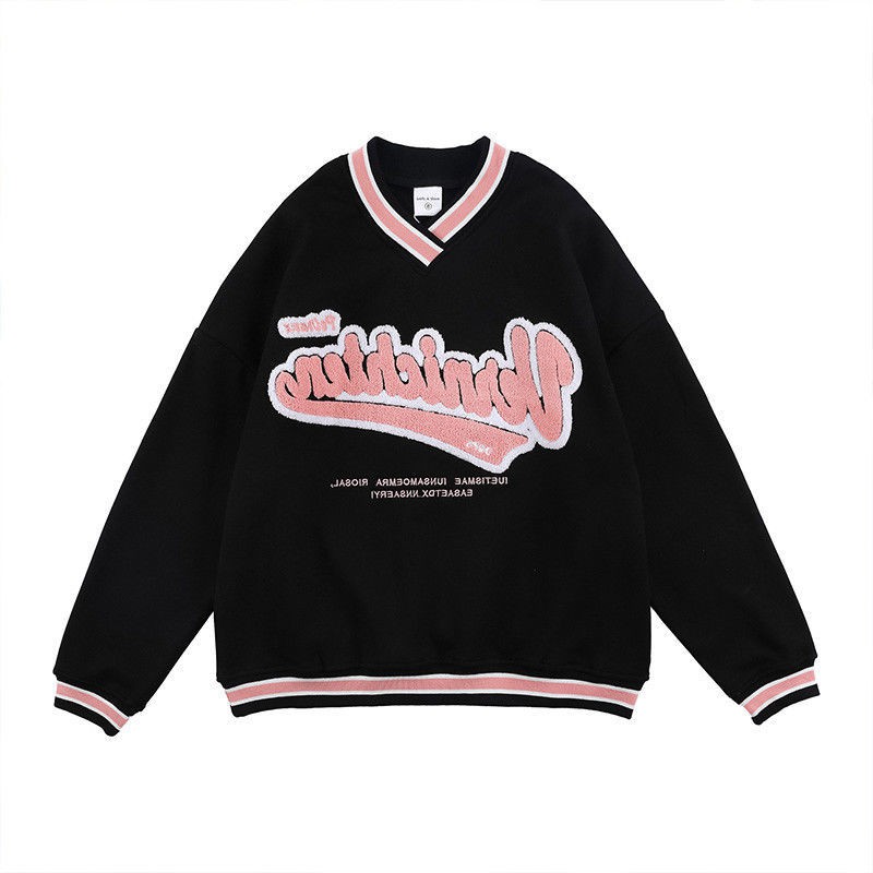 Áo sweater cổ chữ V dáng rộng thêu họa tiết thời trang xuân thu mới 2021 cho nữ | BigBuy360 - bigbuy360.vn